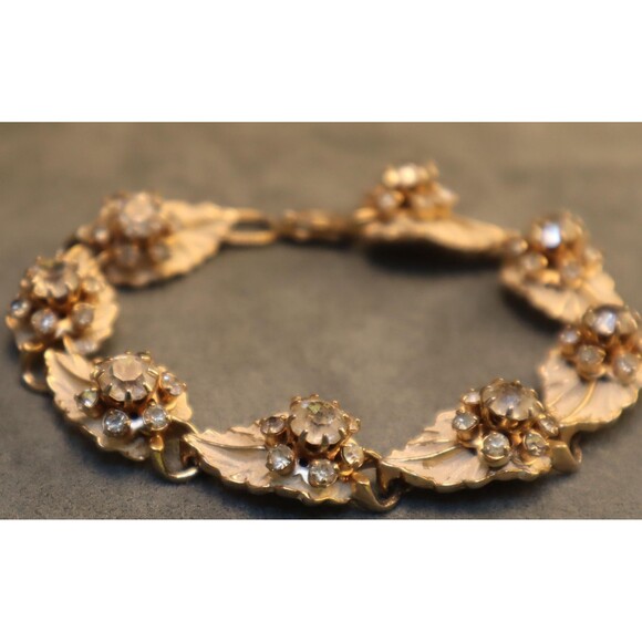 Vintage Rhinestone Multi Level Bracelet - Picture 4 of 5
